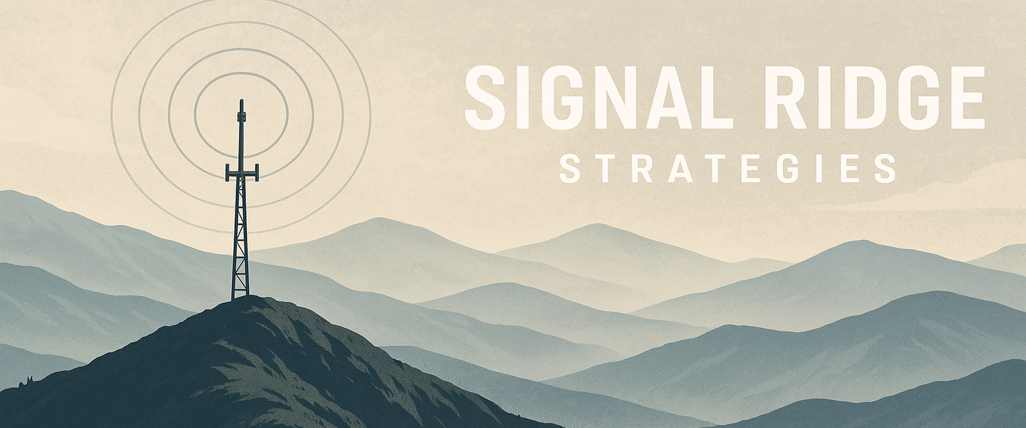 Signal tower against a dusk sky